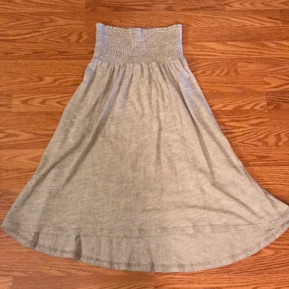 Saturday Sunday grey strapless dress